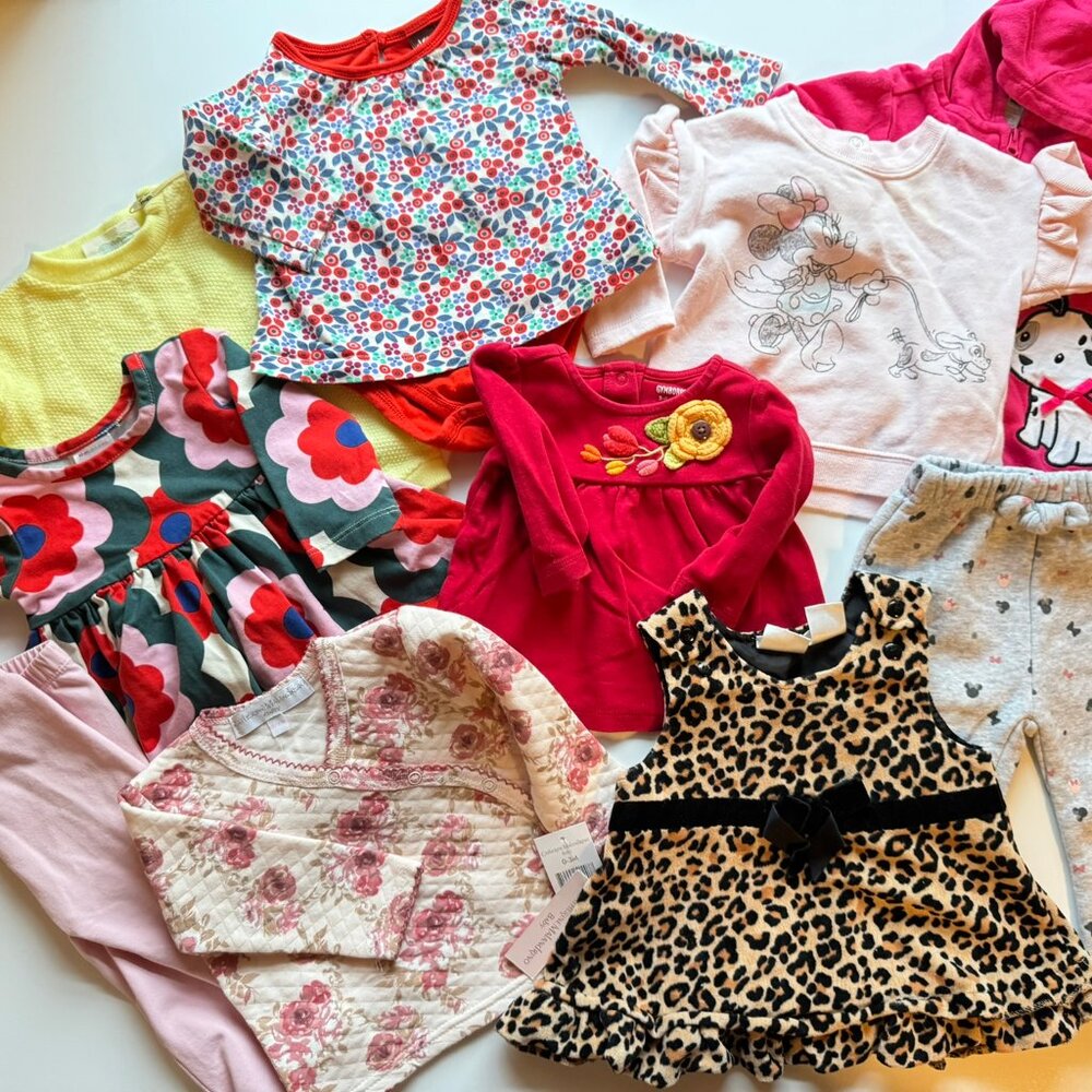 Baby 3-6m outfits dresses & tops bundle 10 items